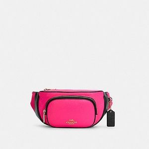 Coach neon pink court belt bag